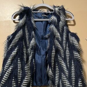 Blue and White Madison Montgomery AHS coven feather vest